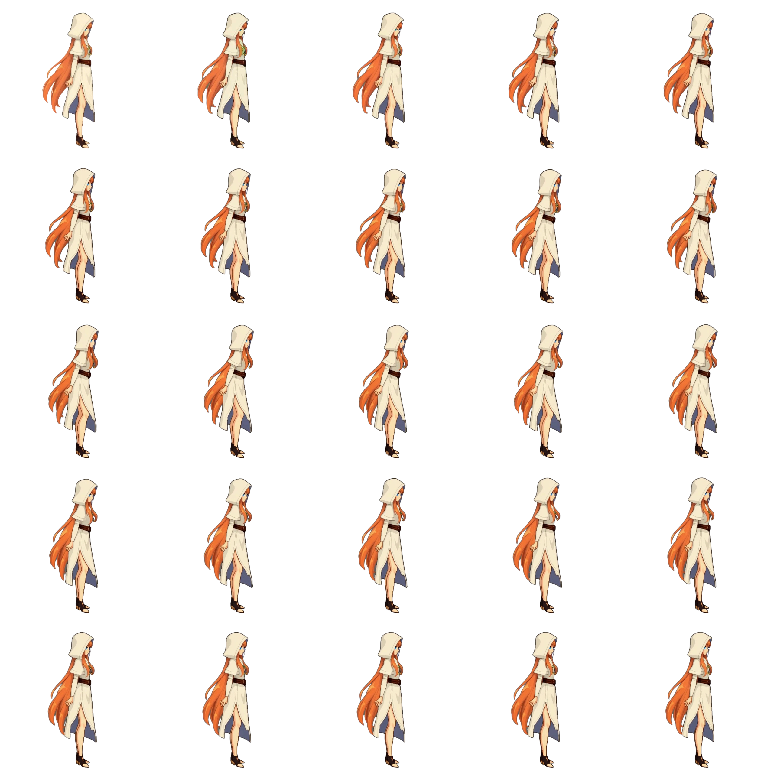 Idle spritesheet preview for Spryte the agile rogue
